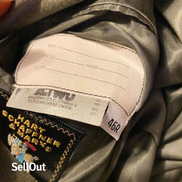 Hart Schaffner & Marx Men's Brown Wool Blend Blazer Size 46 Formal - Picture 10 of 11